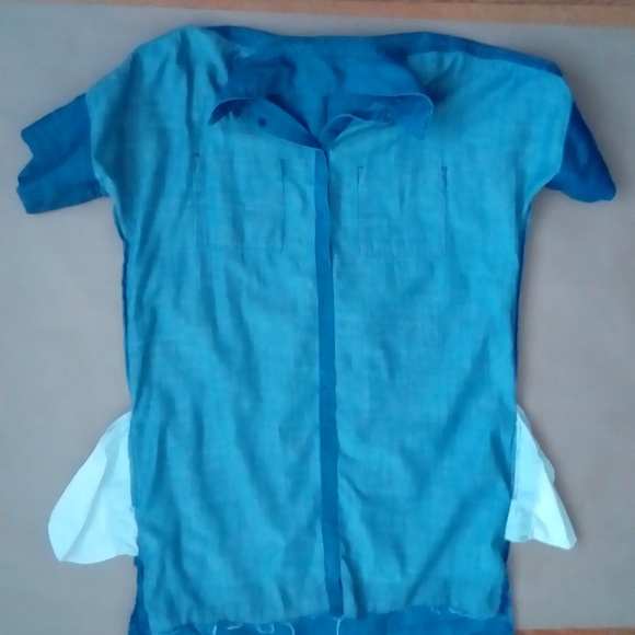 MADEWELL Raw Edge Denim Shirtdress L - Picture 4 of 14